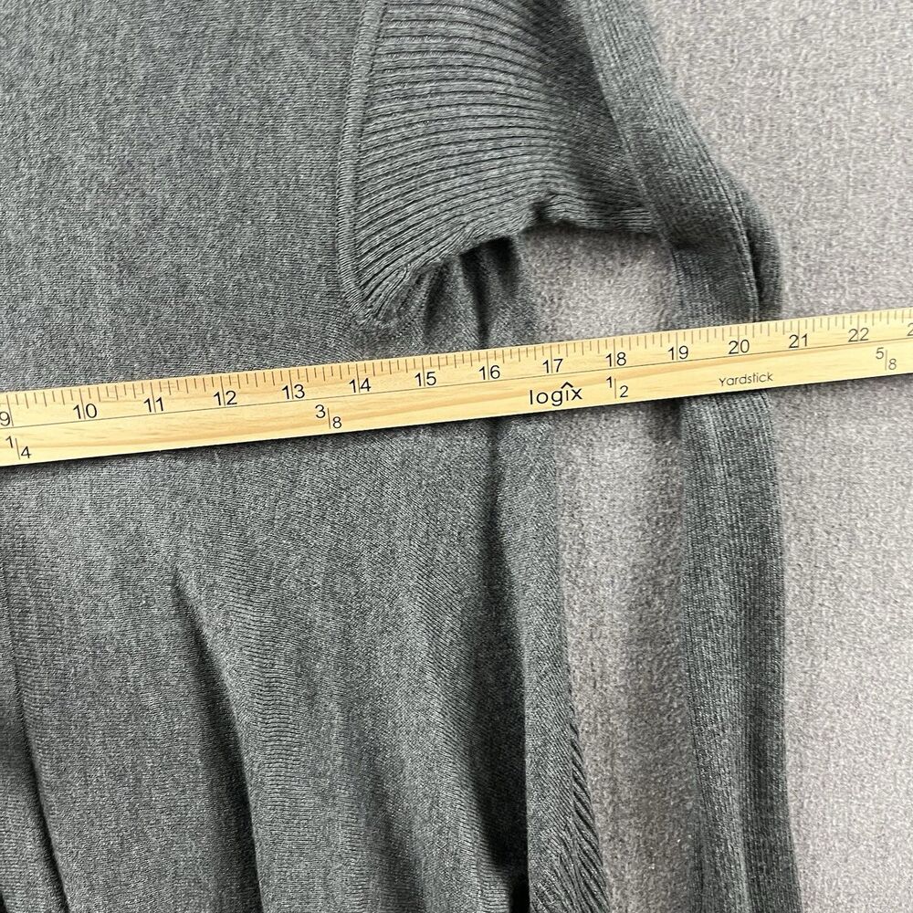 NWT Simply Vera Vera Wang Open Front Drape Cardigan Women’s XS Stretch Gray - Picture 8 of 9